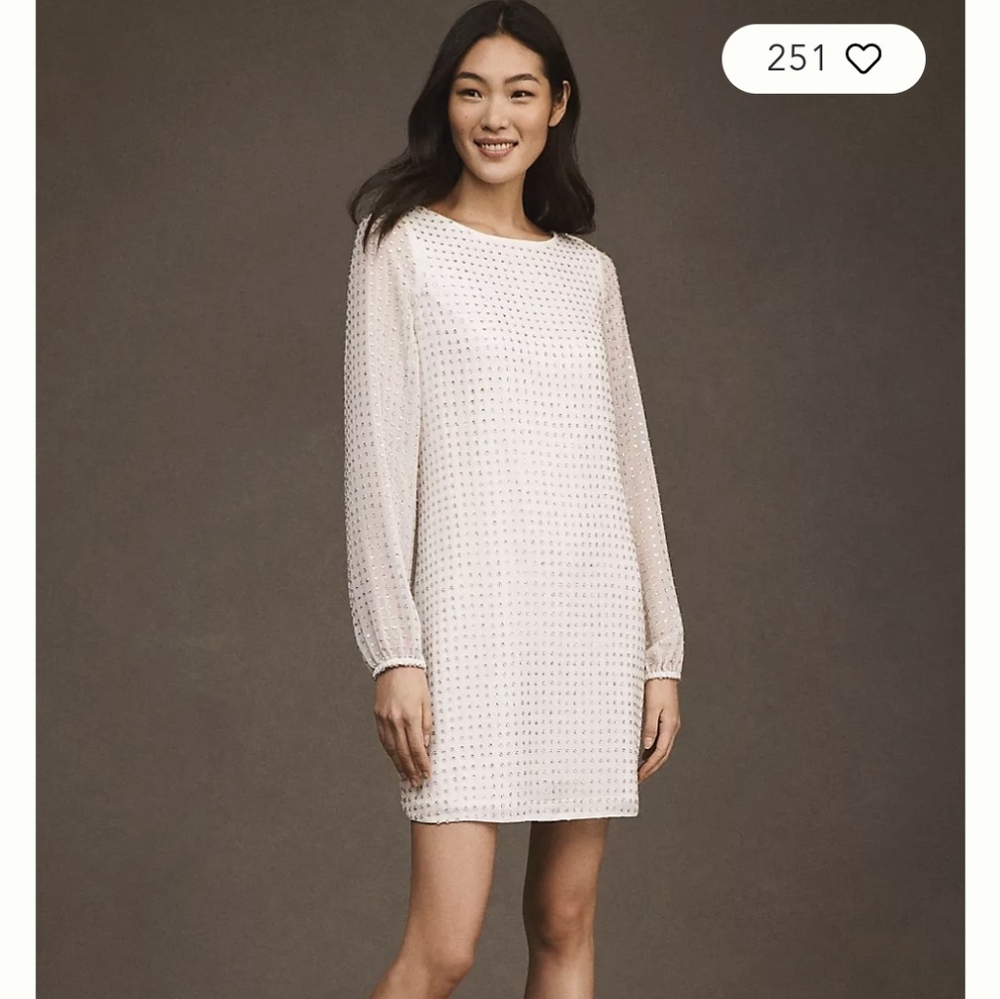 BHLDN Angeline Tie-Back Mini Dress